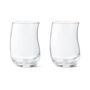 Georg Jensen Mouth Blown Cobra Tall Tumbler Pair, Clear